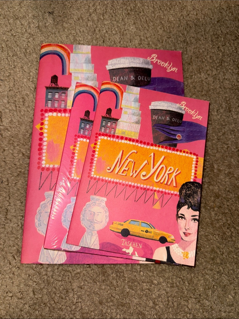 Taschen New York Illustrated Notebook - Pink & Yellow